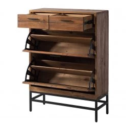 Ars manufacti Meuble à chaussures Grasby - Pin massif / Métal - Pin / Noir -Vestiaires Soldes 1000152795 191119 10323200027 DETAILS P000000001000152795