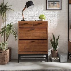 Ars manufacti Meuble à chaussures Grasby - Pin massif / Métal - Pin / Noir -Vestiaires Soldes 1000152795 200504 06554200019 DETAILS P000000001000152795