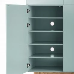 Mørteens Meuble à chaussures Lindholm II - Partiellement en chêne massif - Vert menthe -Vestiaires Soldes 1000153430 200217 15312500063 DETAILS P000000001000153430