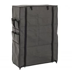 Mooved Armoire à chaussures tissu Bejuco II - Matériau non-tissé / Acier -Gris