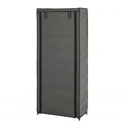 Mooved Armoire à chaussures tissu Bejuco I - Matériau non-tissé / Acier -Gris