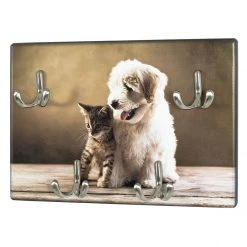 Mooved Porte-manteaux mural Manhay - Marron / Argenté