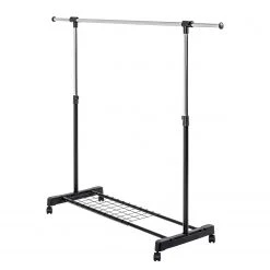 Mooved Portant à vêtements Mirny - Acier - Argenté / Noir