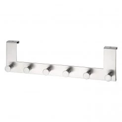 WENKO Porte-manteaux de porte Celano I - Acier inoxydable - Argenté