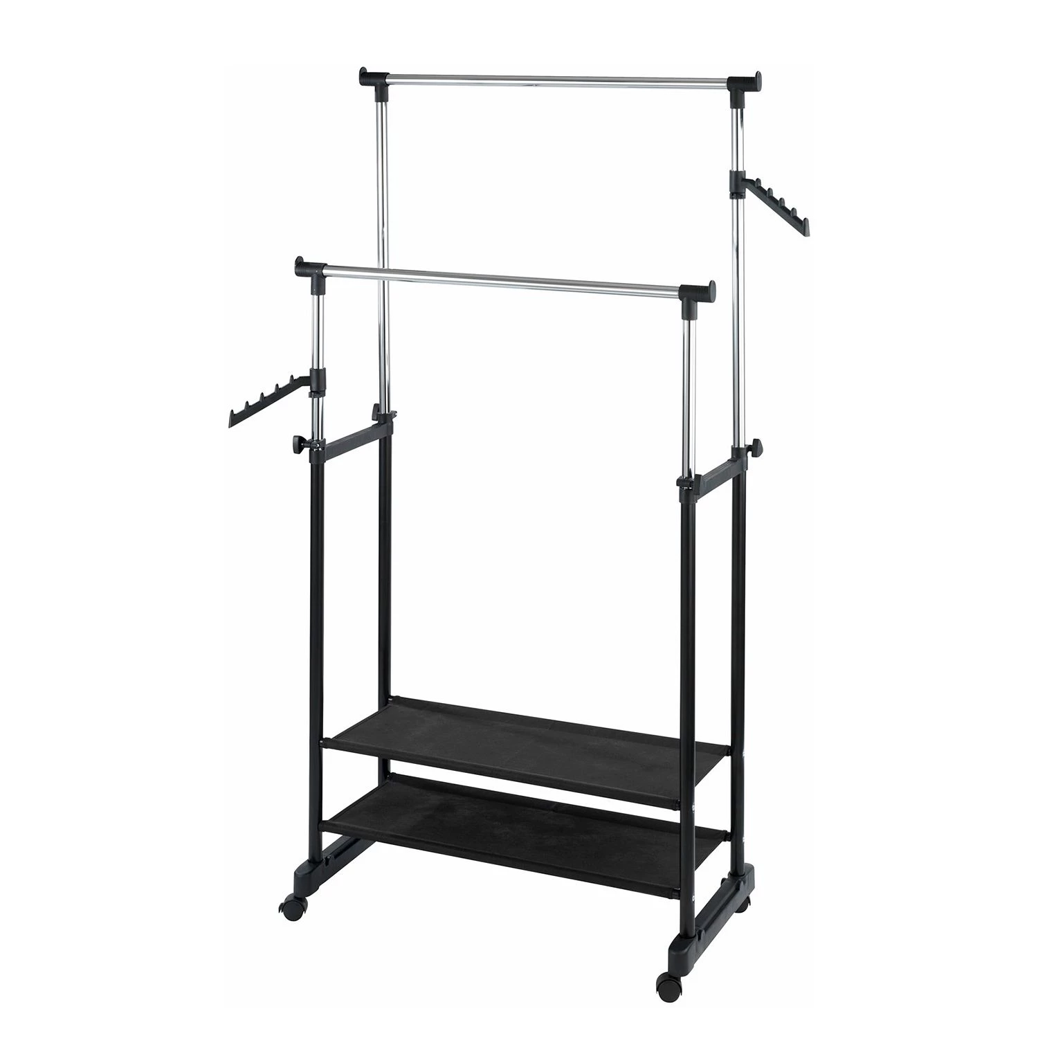 WENKO Portant à vêtements All In - Métal - Chrome / Noir 1 WENKO Portant à vêtements All In - Métal - Chrome / Noir