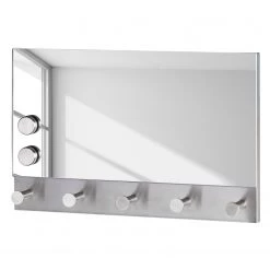 WENKO Porte-manteaux mural Cabuya - Argenté - Hauteur : 19 cm