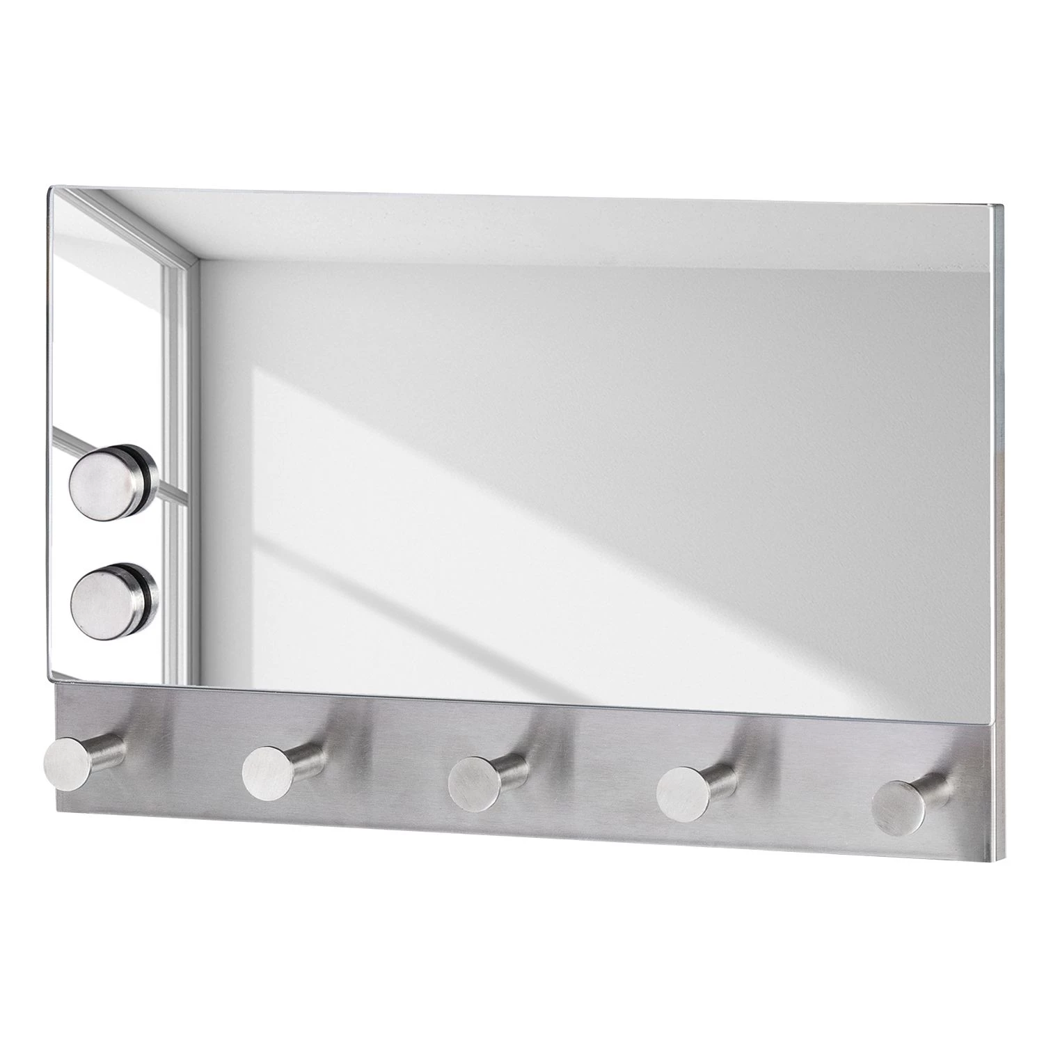 WENKO Porte-manteaux mural Cabuya - Argenté - Hauteur : 19 cm 1 WENKO Porte-manteaux mural Cabuya - Argenté - Hauteur : 19 cm