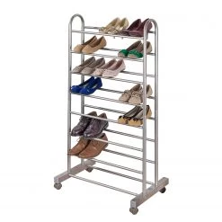 WENKO Étagère à chaussures Giant - Métal - Argenté 8 WENKO Étagère à chaussures Giant - Métal - Argenté -Vestiaires Soldes 1000155814 190204 17252000159 GALLERYIMAGES P000000001000155814