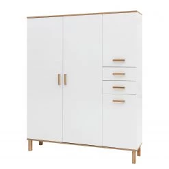 Schildmeyer Armoire à chaussures Padua - Blanc / Chêne