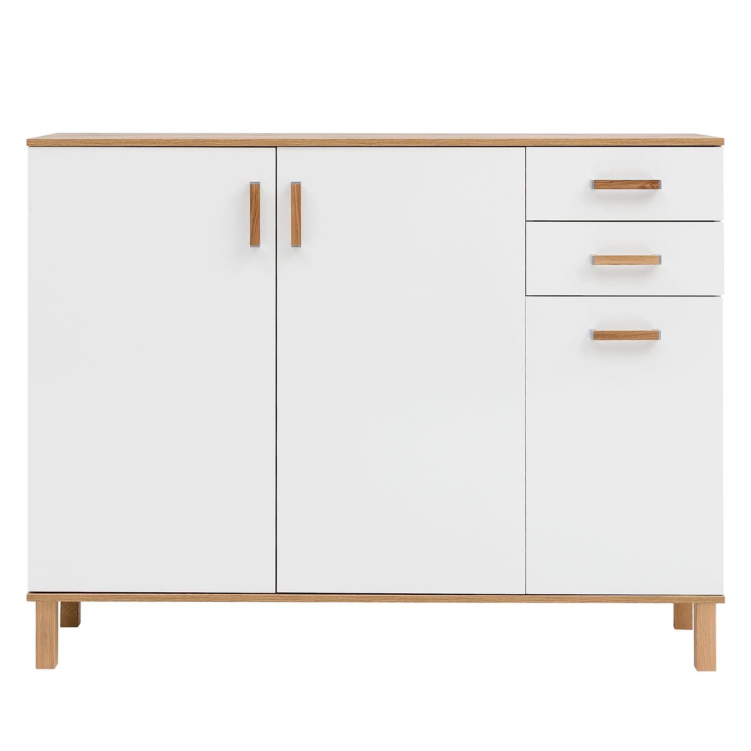 Schildmeyer Meuble à chaussures Padua - Blanc / Chêne 3 Schildmeyer Meuble à chaussures Padua - Blanc / Chêne – Image 3