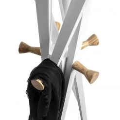 Norrwood Porte-manteaux Kaniva I - Acier / Hévéa massif - Blanc / Hévéa -Vestiaires Soldes 1000167739 190416 11592200022 GALLERYIMAGES P000000001000167739