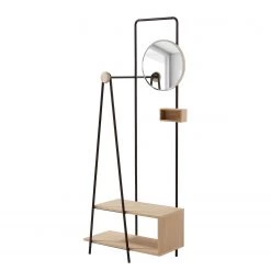 Norrwood Porte-manteaux Vuno - Métal / Partiellement en frêne massif - Noir / Frêne