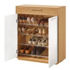 Voss Meuble à chaussures Loveno I - Partiellement en chêne massif / Métal - Blanc -Vestiaires Soldes 1000169073 190402 11285600071 GALLERYIMAGES P000000001000169073