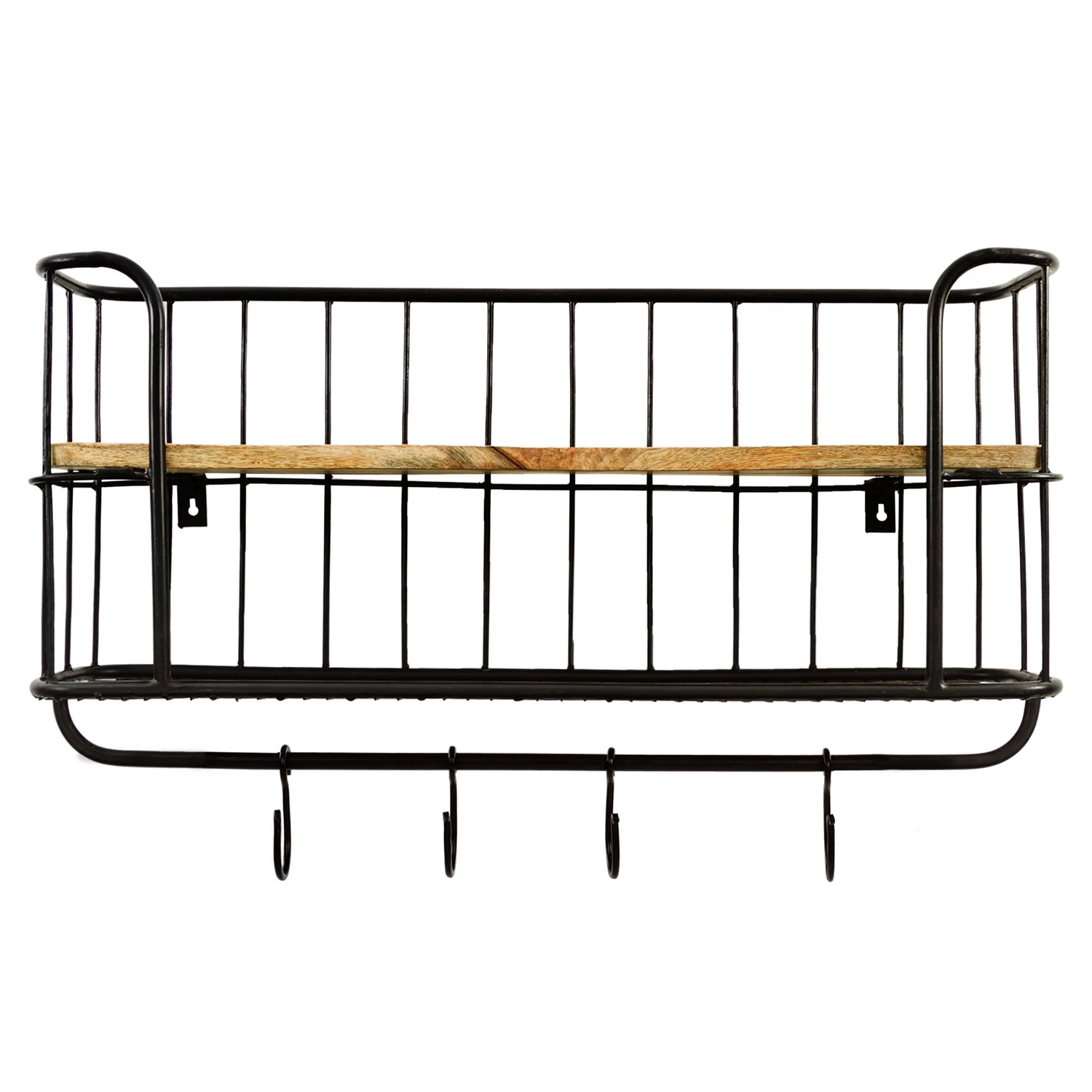 Red Living Porte-manteau mural Solla - Noir / Imitation chêne 1 Red Living Porte-manteau mural Solla - Noir / Imitation chêne