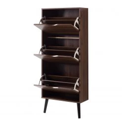 Loftscape Meuble à chaussures Gjora - Imitation noyer / Noir -Vestiaires Soldes 1000173633 200819 06390900002 DETAILS P000000001000173633