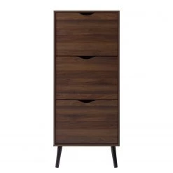 Loftscape Meuble à chaussures Gjora - Imitation noyer / Noir -Vestiaires Soldes 1000173633 200819 06391200003 DETAILS P000000001000173633