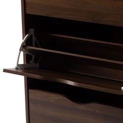 Loftscape Meuble à chaussures Gjora - Imitation noyer / Noir -Vestiaires Soldes 1000173633 200819 06391800007 DETAILS P000000001000173633