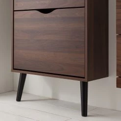 Loftscape Meuble à chaussures Gjora - Imitation noyer / Noir -Vestiaires Soldes 1000173633 201002 14155200005 DETAILS P000000001000173633