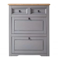 Maison Belfort Meuble à chaussures Finca Rustica - Pin massif - Pin gris -Vestiaires Soldes 1000178055 200417 12543200040 DETAILS P000000001000178055