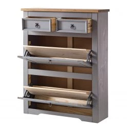 Maison Belfort Meuble à chaussures Finca Rustica - Pin massif - Pin gris -Vestiaires Soldes 1000178055 200417 12543300042 DETAILS P000000001000178055