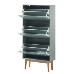 Mørteens Meuble à chaussures Lindholm - Partiellement en chêne massif - Vert menthe - Hauteur : 130 cm -Vestiaires Soldes 1000178551 200103 13382700002 DETAILS P000000001000178551