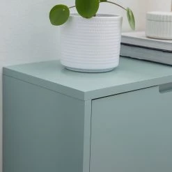 Mørteens Meuble à chaussures Lindholm - Partiellement en chêne massif - Vert menthe - Hauteur : 130 cm -Vestiaires Soldes 1000178551 200203 10522000005 DETAILS P000000001000178551