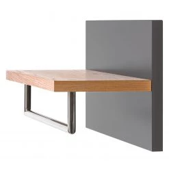 Mørteens Porte-manteaux mural Lindholm - Partiellement en chêne massif - Gris -Vestiaires Soldes 1000178556 200103 13382800025 DETAILS P000000001000178556