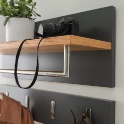 Mørteens Porte-manteaux mural Lindholm - Partiellement en chêne massif - Gris -Vestiaires Soldes 1000178556 200203 10522000026 DETAILS P000000001000178556