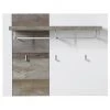 Loftscape Porte-manteau mural Bickley III - Blanc / Imitation bois flotté