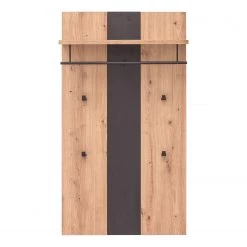 Loftscape Porte-manteaux mural Ainsa - Imitation planches de chêne / Gris -Vestiaires Soldes 1000184621 190828 14063100012 DETAILS P000000001000184621