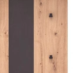 Loftscape Porte-manteaux mural Ainsa - Imitation planches de chêne / Gris -Vestiaires Soldes 1000184621 190828 14063100015 DETAILS P000000001000184621