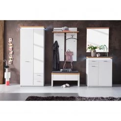 Loftscape Porte-manteau mural Mundai - Blanc alpin / Imitation chêne de Wotan -Vestiaires Soldes 1000184635 190827 14260800036 MOOD DETAILS P000000001000184635 mood