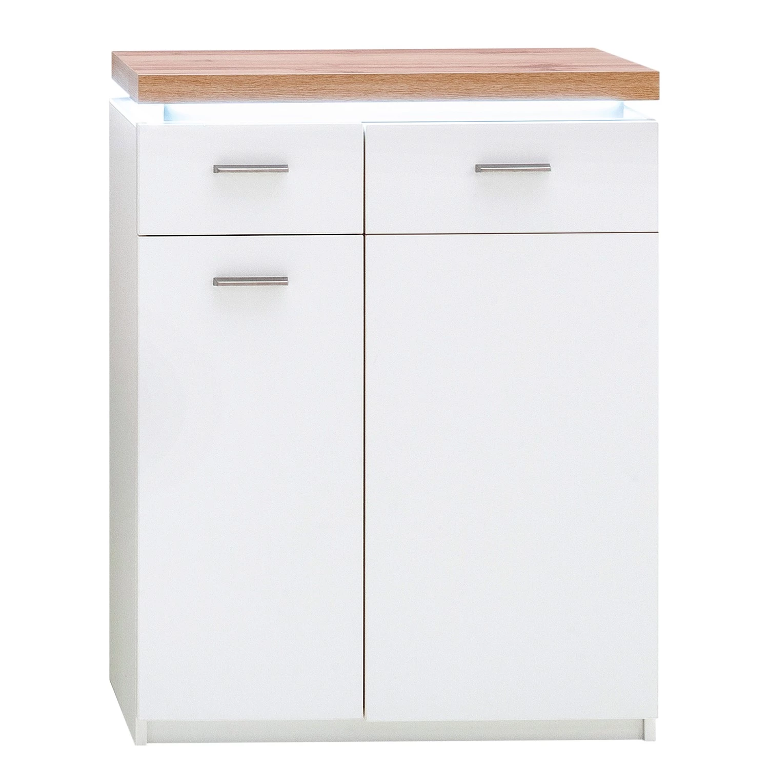 Loftscape Meuble à chaussures Mundai - Avec éclairage - Blanc / Imitation chêne de Wotan 4 Loftscape Meuble à chaussures Mundai - Avec éclairage - Blanc / Imitation chêne de Wotan – Image 4