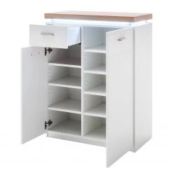 Loftscape Meuble à chaussures Mundai - Avec éclairage - Blanc / Imitation chêne de Wotan 10 Loftscape Meuble à chaussures Mundai - Avec éclairage - Blanc / Imitation chêne de Wotan -Vestiaires Soldes 1000184639 190827 14261400066 DETAILS P000000001000184639