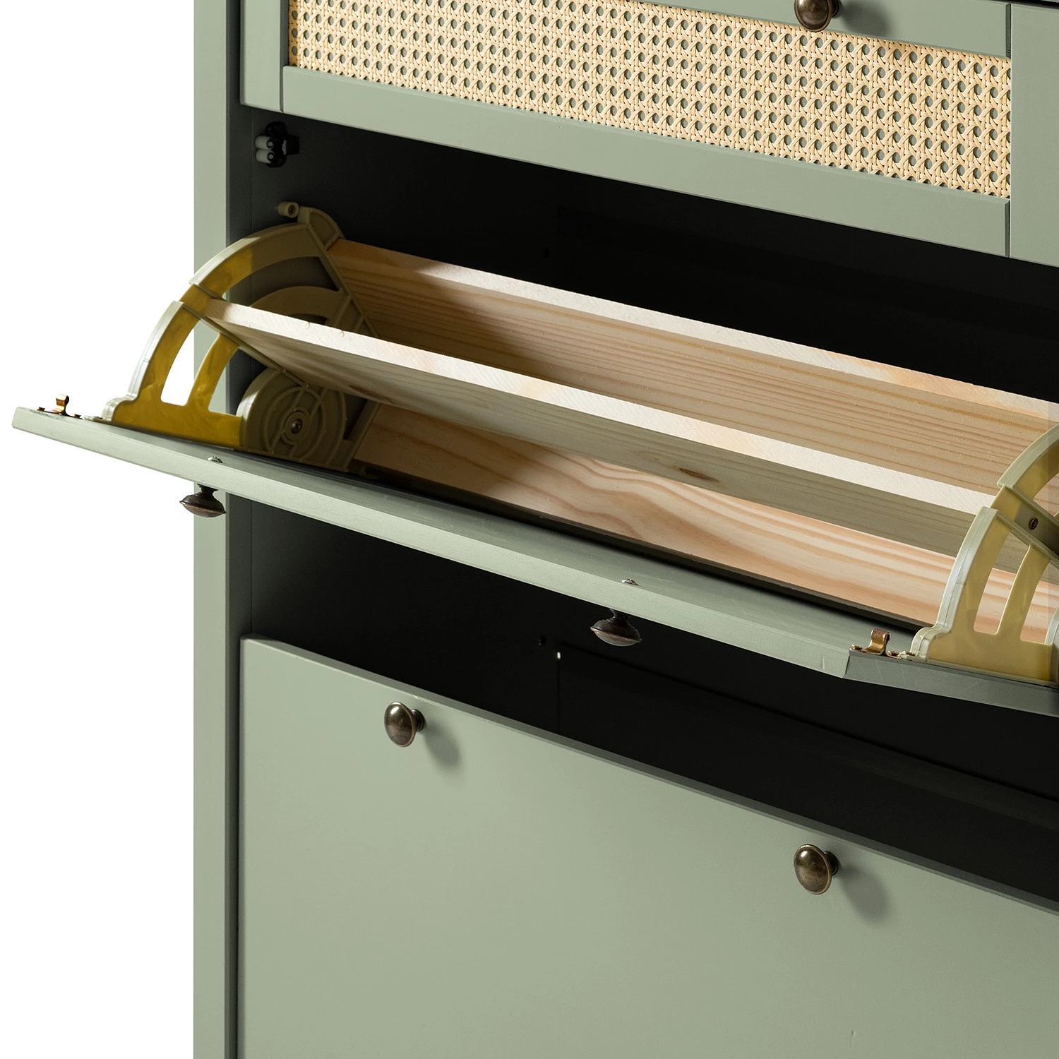 Maison Belfort Meuble à chaussures Belleria - Pin massif - Vert olive clair 7 Maison Belfort Meuble à chaussures Belleria - Pin massif - Vert olive clair – Image 7