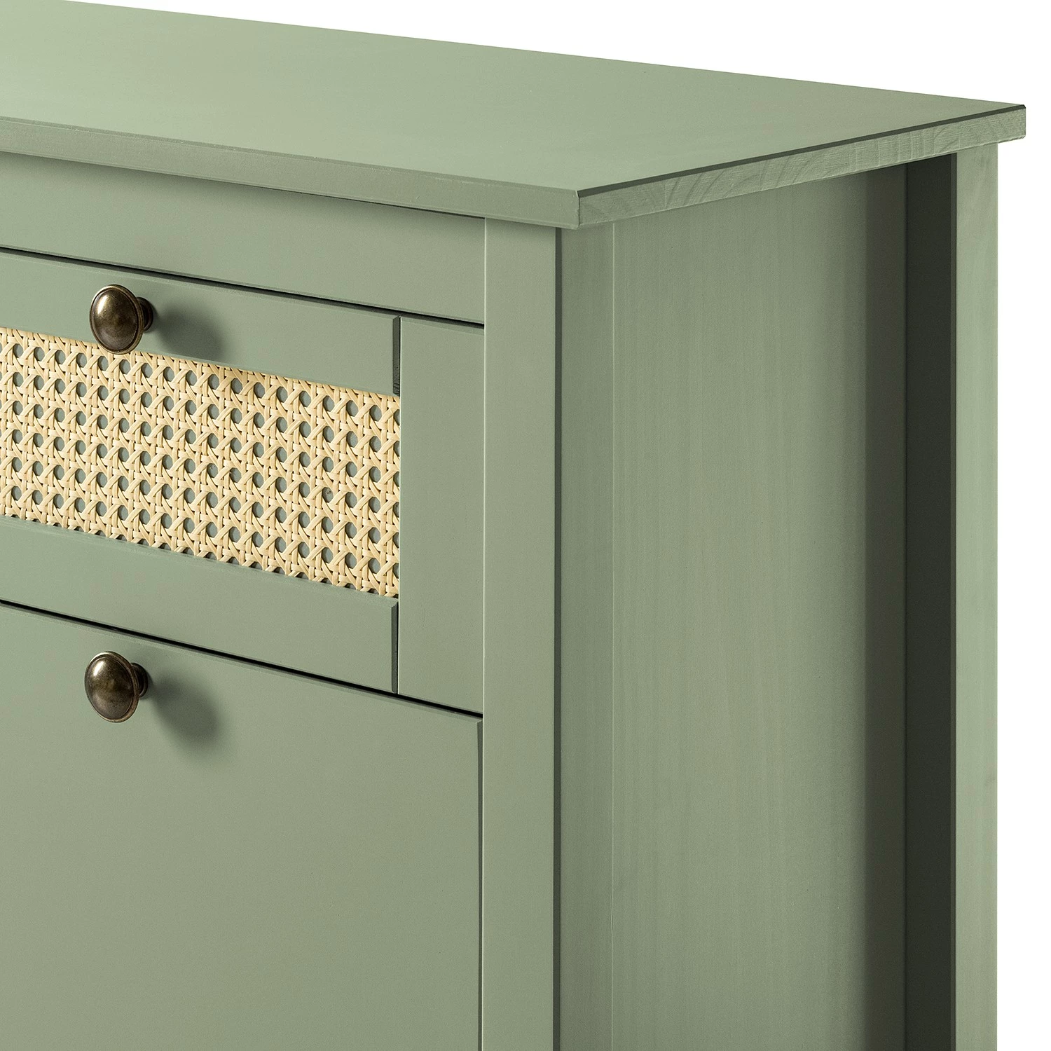 Maison Belfort Meuble à chaussures Belleria - Pin massif - Vert olive clair 8 Maison Belfort Meuble à chaussures Belleria - Pin massif - Vert olive clair – Image 8