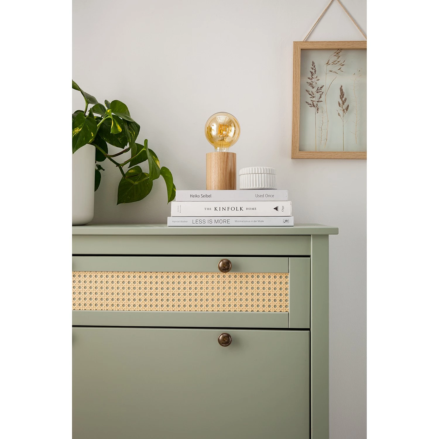 Maison Belfort Meuble à chaussures Belleria - Pin massif - Vert olive clair 13 Maison Belfort Meuble à chaussures Belleria - Pin massif - Vert olive clair – Image 13