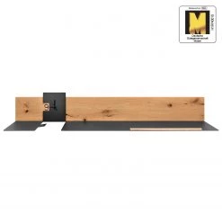 GWINNER Porte-manteau mural Style - Placage en bois véritable / Métal - Chêne / Anthracite -Vestiaires Soldes 1000188720 191119 12335500010 ICON DETAILS P000000001000188720 icon seal