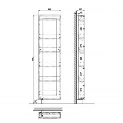 Germania Armoire à chaussures Ensay - Graphite 13 Germania Armoire à chaussures Ensay - Graphite -Vestiaires Soldes 1000188906 191007 10210700004 SKETCH DETAILS P000000001000188906 sketch