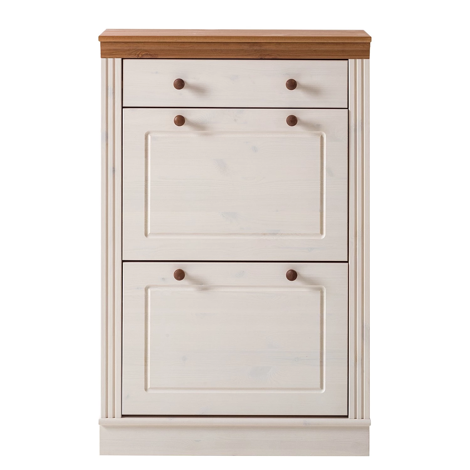 Maison Belfort Meuble à chaussures Lillehammer II - Pin massif - Pin blanc / Pin couleur miel 5 Maison Belfort Meuble à chaussures Lillehammer II - Pin massif - Pin blanc / Pin couleur miel – Image 5