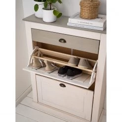 Maison Belfort Meuble à chaussures Neely - Pin massif - Epicéa blanc / Epicéa gris -Vestiaires Soldes 1000188932 200611 12015200053 DETAILS P000000001000188932