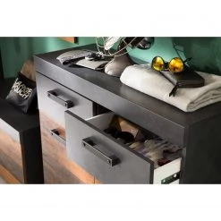 Trendteam Meuble à chaussures Indy - Imitation bois recyclé / Anthracite 15 Trendteam Meuble à chaussures Indy - Imitation bois recyclé / Anthracite -Vestiaires Soldes 1000191230 191011 08311300009 DETAILS P000000001000191230