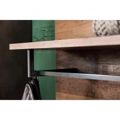 Trendteam Porte-manteau mural Indy - Imitation bois recyclé / Anthracite -Vestiaires Soldes 1000191245 191011 08311400027 DETAILS P000000001000191245