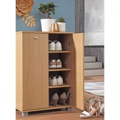 Mooved Meuble à chaussures Hastings - Imitation hêtre -Vestiaires Soldes 1000193755 191219 17283300028 MOOD DETAILS P000000001000193755 mood