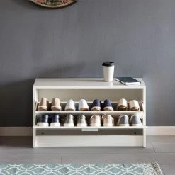 Mooved Banc d’entrée Belfair - Blanc -Vestiaires Soldes 1000193774 191219 17284900172 MOOD DETAILS P000000001000193774 mood