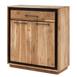 Ars Natura Meuble à chaussures Weldon - Acacia massif / Placage en pierre / Acacia / Noir