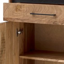 Ars Natura Meuble à chaussures Weldon - Acacia massif / Placage en pierre / Acacia / Noir -Vestiaires Soldes 1000196192 200114 13264300050 DETAILS P000000001000196192