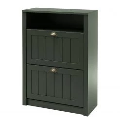 Ridgevalley Meuble à chaussures Beauville - Vert mousse / Doré