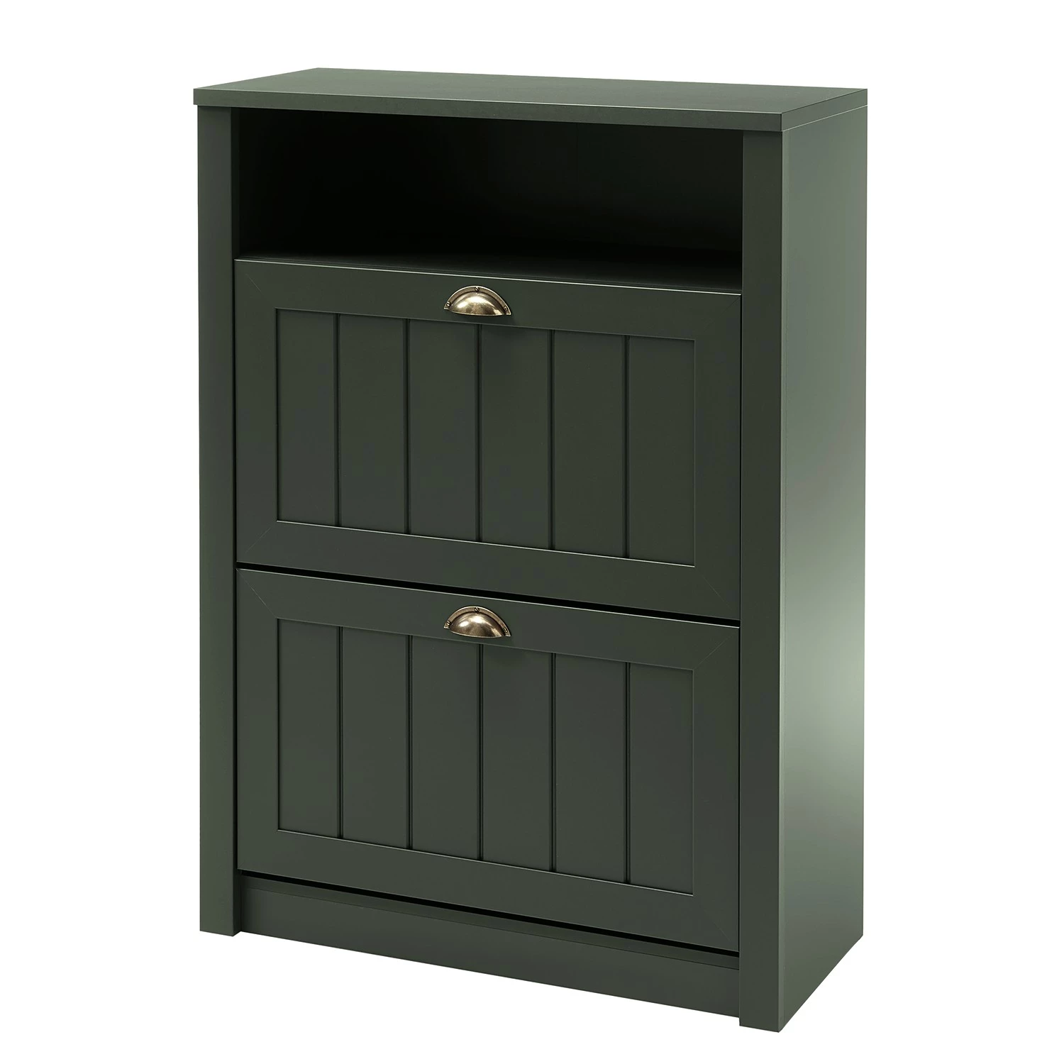 Ridgevalley Meuble à chaussures Beauville - Vert mousse / Doré 1 Ridgevalley Meuble à chaussures Beauville - Vert mousse / Doré