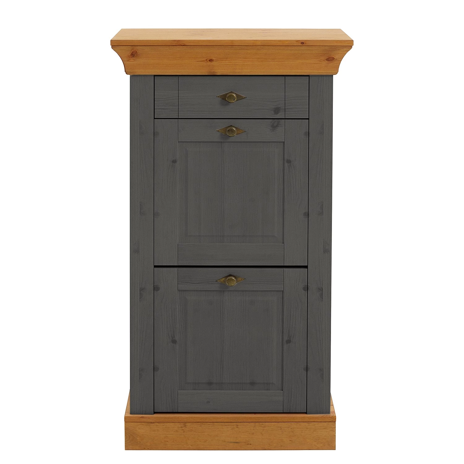 Maison Belfort Meuble à chaussures Bergen I - Pin massif / Métal - Epicéa gris / Epicéa lessivé 2 Maison Belfort Meuble à chaussures Bergen I - Pin massif / Métal - Epicéa gris / Epicéa lessivé – Image 2